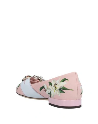 Shop Dolce & Gabbana Woman Ballet Flats Pink Size 7 Textile Fibers