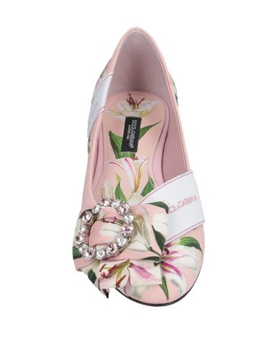 Shop Dolce & Gabbana Woman Ballet Flats Pink Size 7 Textile Fibers