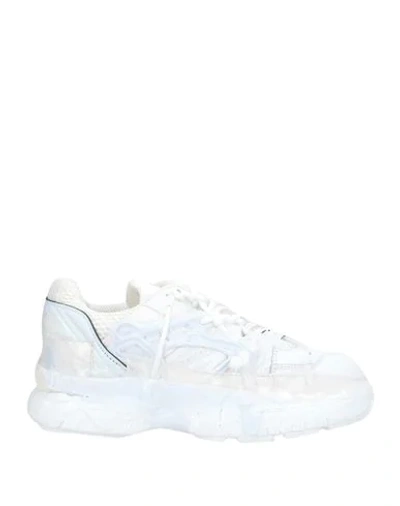 Shop Maison Margiela Woman Sneakers White Size 7 Soft Leather, Textile Fibers