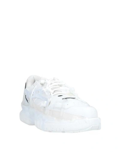 Shop Maison Margiela Woman Sneakers White Size 7 Soft Leather, Textile Fibers