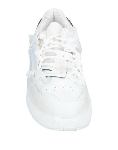 Shop Maison Margiela Woman Sneakers White Size 7 Soft Leather, Textile Fibers