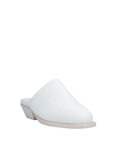 Shop Mm6 Maison Margiela Woman Mules & Clogs White Size 6 Textile Fibers