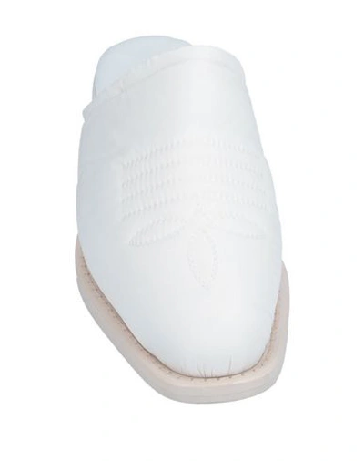 Shop Mm6 Maison Margiela Woman Mules & Clogs White Size 6 Textile Fibers