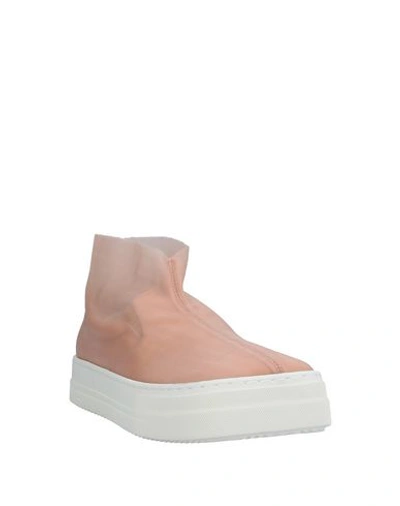 Shop Mm6 Maison Margiela Woman Sneakers Sand Size 8 Soft Leather, Textile Fibers In Beige