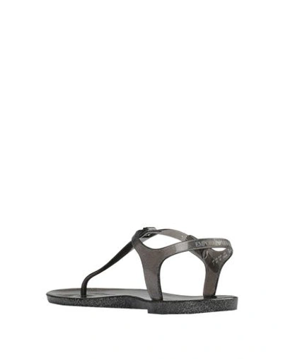 Shop Emporio Armani Woman Thong Sandal Black Size 4.5 Pvc - Polyvinyl Chloride