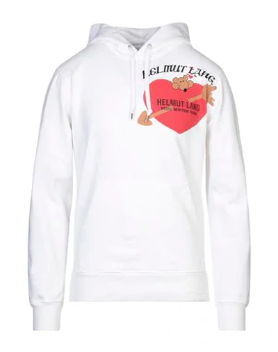 Shop Helmut Lang Hooded Sweatshirt In White