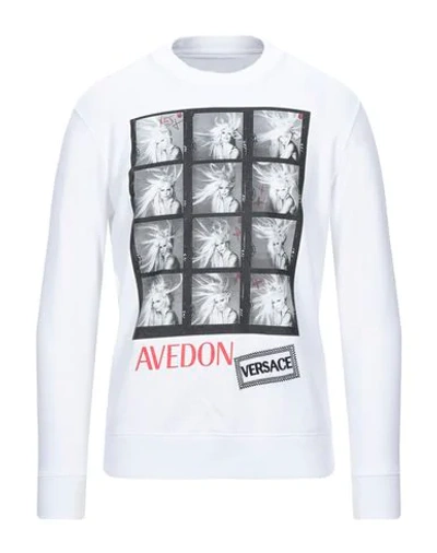 Shop Versace Sweatshirts In White