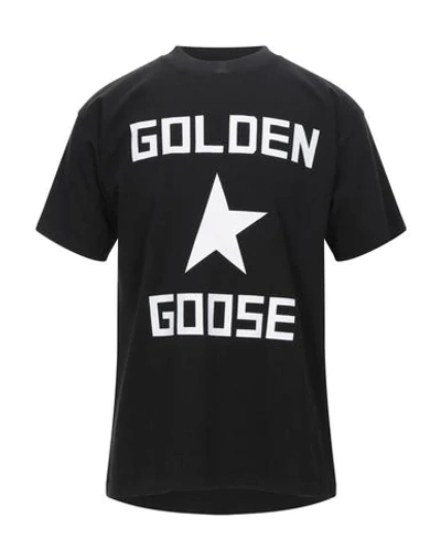 Shop Golden Goose Man T-shirt Black Size M Cotton