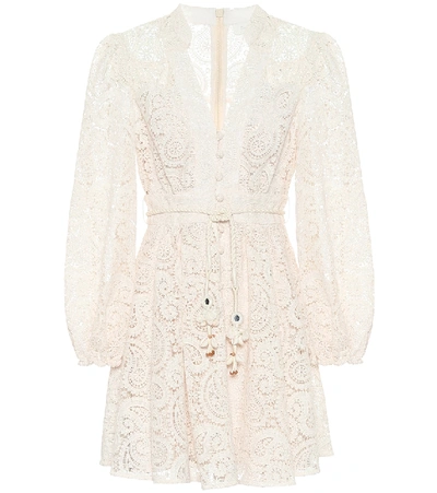 Shop Zimmermann Exclusive To Mytheresa – Broderie-anglaise Minidress In White