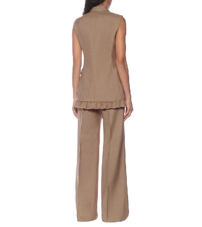 Shop Max Mara Ladino Mohair And Silk Vest In Brown