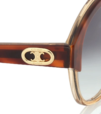 Shop Celine Maillon Triomphe 01 Sunglasses In Brown