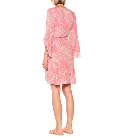 Shop Melissa Odabash Kirsty Printed Wrap Minidress In Pink