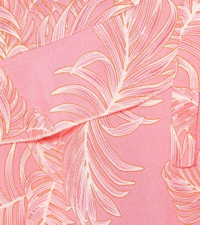 Shop Melissa Odabash Kirsty Printed Wrap Minidress In Pink