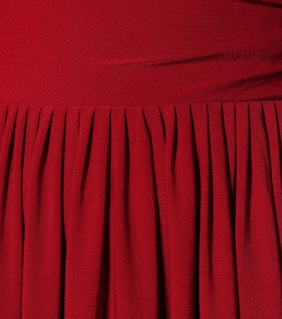 Shop Norma Kamali Super Flair Stretch-jersey Midi Dress In Red