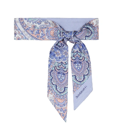 Shop Zimmermann Paisley Silk Headscarf In Purple