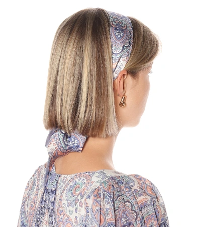 Shop Zimmermann Paisley Silk Headscarf In Purple