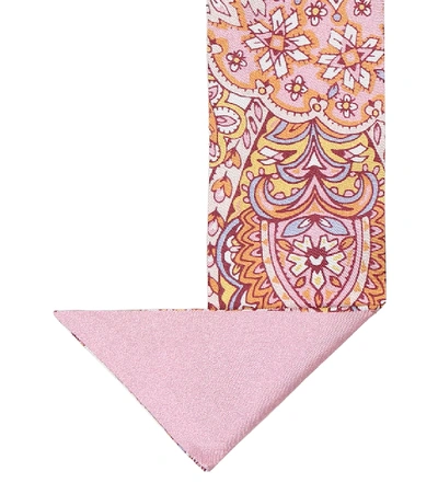 Shop Zimmermann Paisley Silk Headscarf In Pink