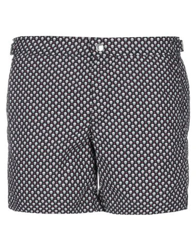 Shop Alexander Mcqueen Man Shorts & Bermuda Shorts Midnight Blue Size M Polyamide, Polyester