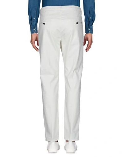 Shop Dondup Man Pants White Size 29 Cotton, Elastane