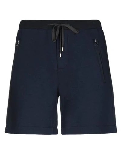 Shop Umit Benan Shorts & Bermuda Shorts In Dark Blue