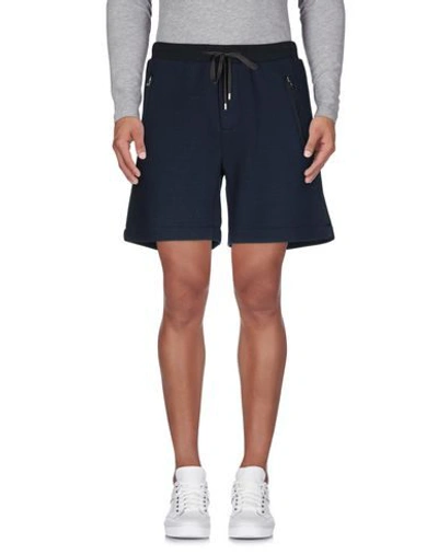 Shop Umit Benan Shorts & Bermuda Shorts In Dark Blue