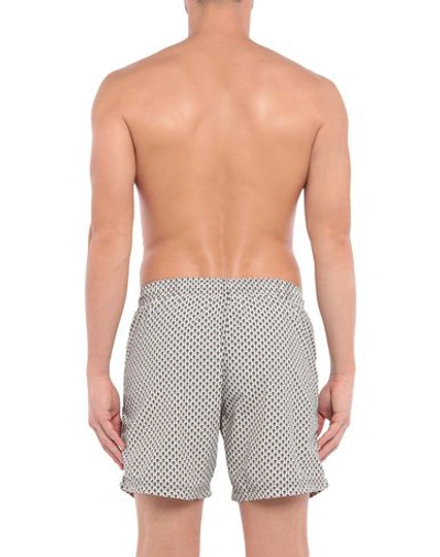 Shop Alexander Mcqueen Swim Trunks In Ivory