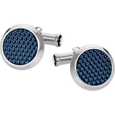 Montblanc Meisterstück Blue Hour Lacquered Cufflinks In Blue