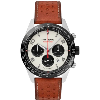 Shop Montblanc Timewalker Manufacture Chronograph In Black,white,red