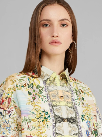 Shop Etro Desert Mirages Print Shirt In White