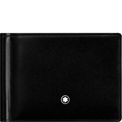 Shop Montblanc Meisterstück Wallet 6cc With Money Clip In Black