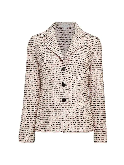 Shop St John Scarlett Knit Blazer In Light Pink