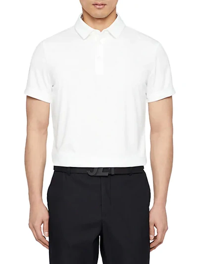 Shop J. Lindeberg Pine Slim-fit Polo In White
