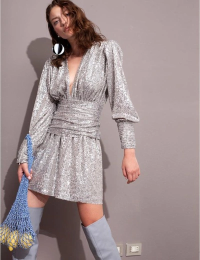 Shop Manurí Tinashe Dress In Silver