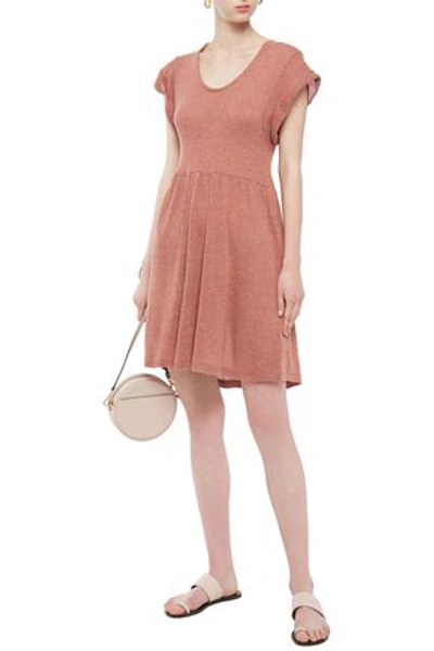 Shop American Vintage Mayabeez Knitted Mini Dress In Antique Rose