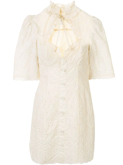 Shop Alice Mccall Angels Mini Dress In Neutrals