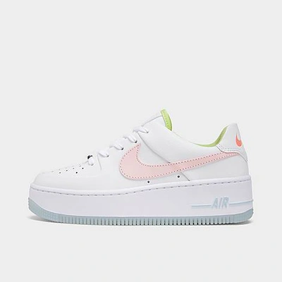 Shop Nike Women's Air Force 1 Sage Low One Of One Casual Shoes In White