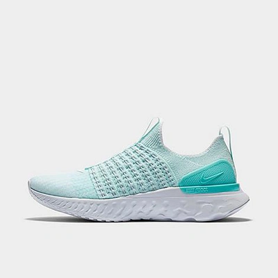 Shop Nike Women's React Phantom Run Flyknit 2 Running Shoes In Blue