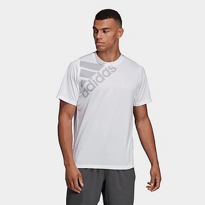 Shop Adidas Originals Adidas Men's Freelift Badge Of Sport Graphic T-shirt In White