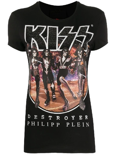 Shop Philipp Plein Rock Band T-shirt In Black