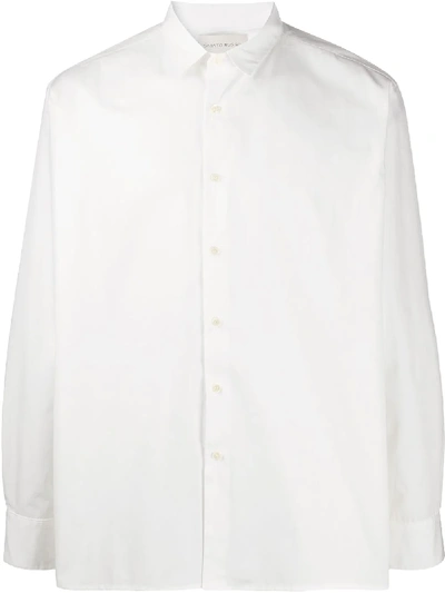 Shop Sartorial Monk Oversized Long-sleeve Shirt In White