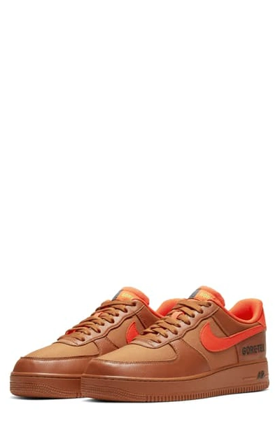 Shop Nike Air Force 1 Gore-tex Waterproof Sneaker In Desert Orange/ Black/ Off Noir
