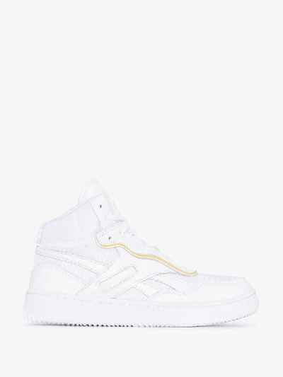 Shop Victoria Beckham White Dual Court Mid Ii Sneakers