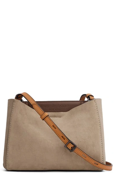 Shop Rag & Bone Passenger Leather Crossbody Bag In Warm Grey