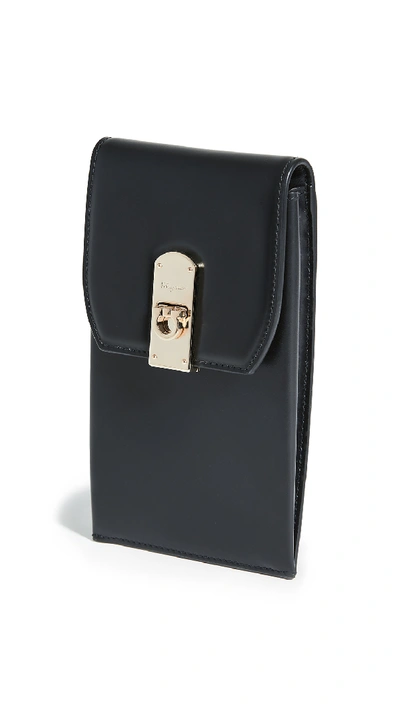 Shop Ferragamo Boxyz Wallet In Nero