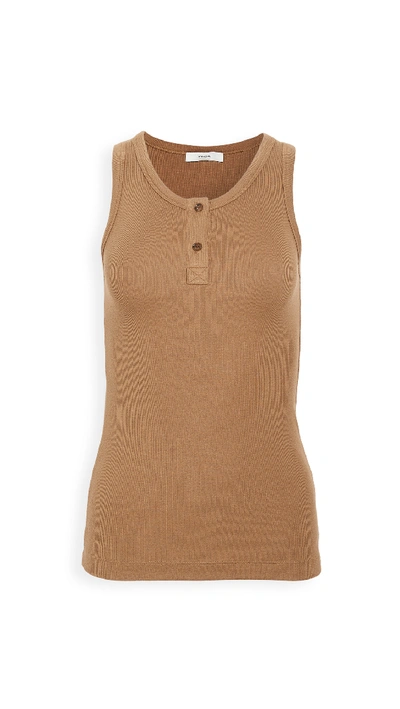 Shop Vince Henley Tank In Timber