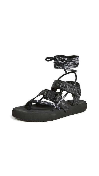 Shop Off-white Multistrap Micro Sandals In Black