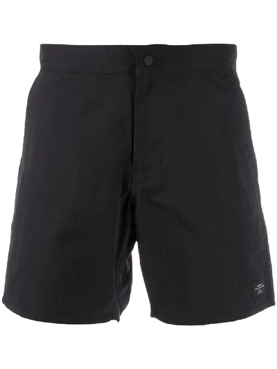 Shop Saturdays Surf Nyc Kei Logo-patch Swim Shorts In Black