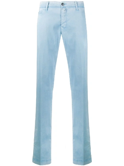 Shop Jacob Cohen Bobby Chino Trousers In Blue