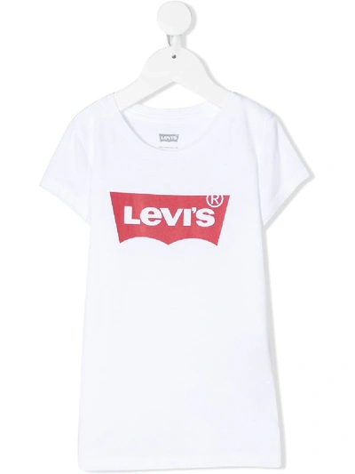 Shop Levi's Short Sleeve Printed Logo T-shirt In White