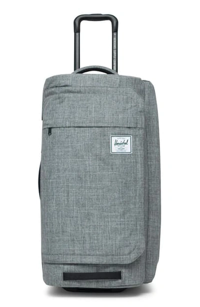 Shop Herschel Supply Co Wheelie Outfitter 70-liter Duffle Bag In Raven Crosshatch